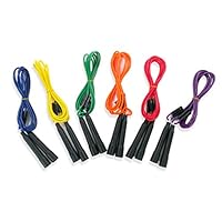 American Educational Products Adjustable Length Jump Ropes, Assorted Colors, Set of 6