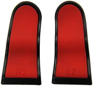 L2 R2 Trigger Extended Buttons Cover Kit Touch Grip Extenders for Playstation 4 PS4 PS4 Pro PS4 Slim Controller (Black+Red)