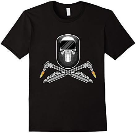 Men's Welding Skull Mask and Torches T-Shirt XL Black