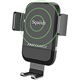 Squish Wireless Car Charger Mount, 10W 7.5W Qi Fast Wireless Charger Car Phone Holder Automatic Car Charging Mount Compatible with iPhone Xs Max/XS/XR/X/8Plus/8 Samsung S10/S9/S9+/S8/S8+/Note9/Note8