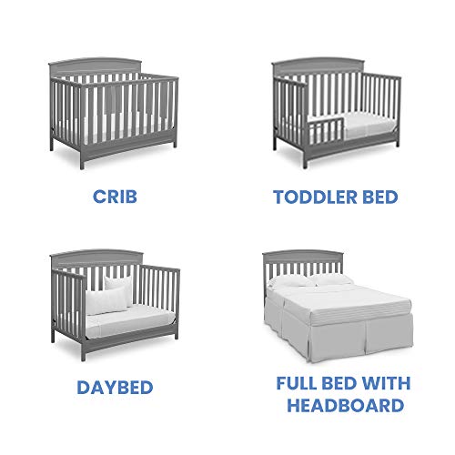Delta Children Sutton 4in1 Convertible Baby Crib, Grey Pricepulse