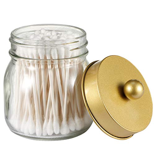 SheeChung Mason Jar Bathroom Apothecary Jars Qtip Holder Canister