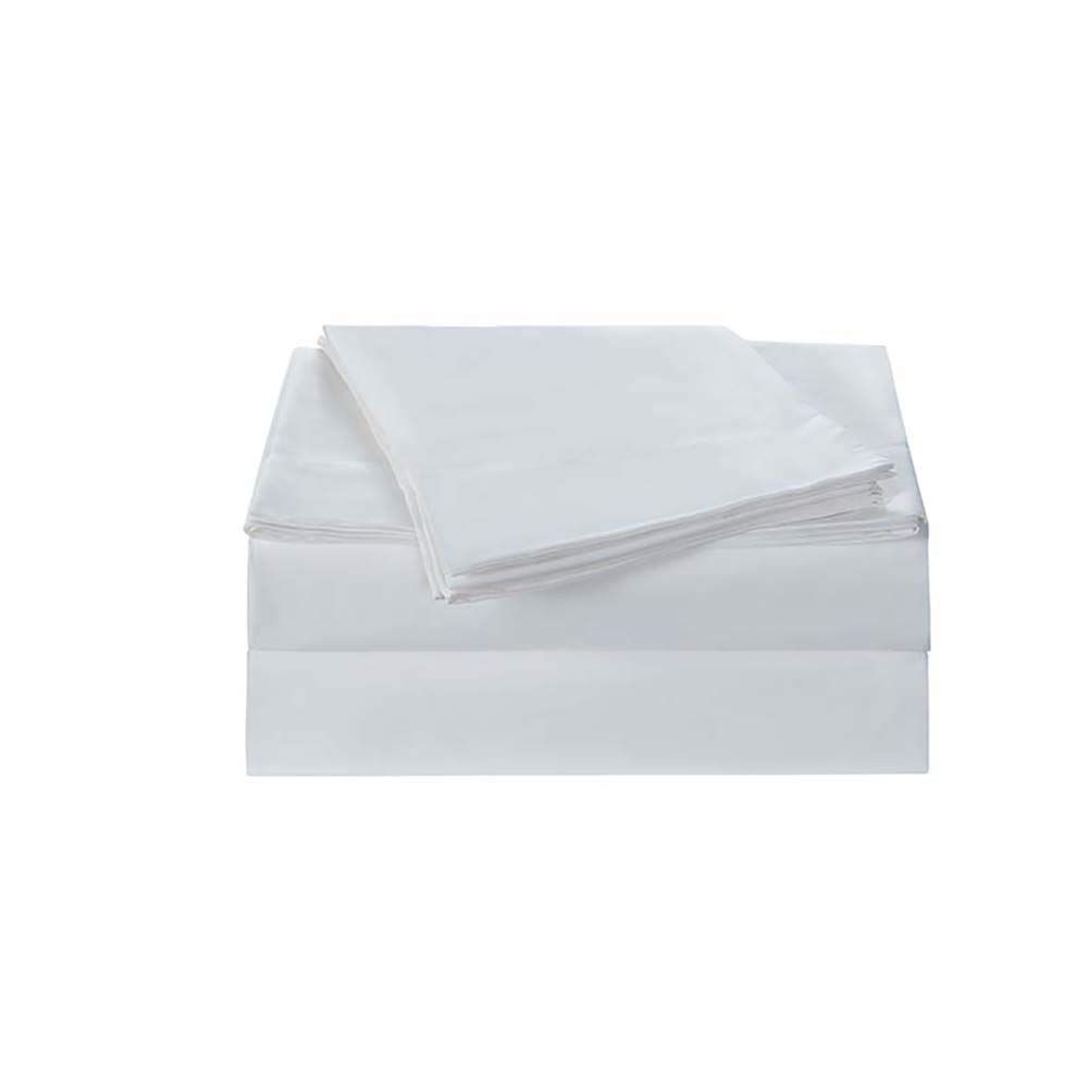 Hotniu 4-Pieces Bed Sheet Set (Flat sheet, Fitted sheet, 2 Pillowcases), Made of 100% Microfiber, Anti-Wrinkle & Fade Resistant, Super Soft Comfortable (Double, White)