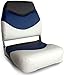 Leader Accessories Premium Folding Boat Seat White/Blue/Charcoal
