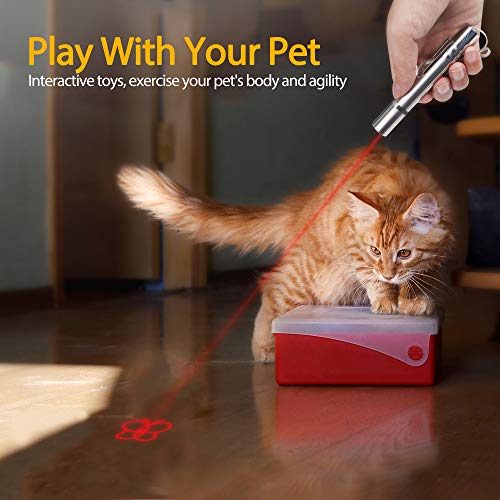 FYNIGO Cat Interactive Toys Wand,USB Rechargeable,4 in 1 Function,Pet Training Tool for Exercise with a Sisal Mouse - Thumbnail 5