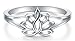 BORUO 925 Sterling Silver Ring, Lotus Flower Yoga High Polish Tarnish Resistant Comfort Fit Wedding Band Ring