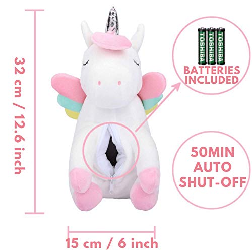 Unicorn Star Projector Night Light for Kids, Unicorn Stuffed Animal Plush Toy Gifts for Girls - InnoBeta Cornie The Unicorn - Thumbnail 6