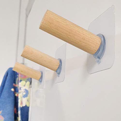 Sendida Closet Hanger Hat Hooks for Coat Key Cloth Door Adhesive Wall Hook Organization Utility Hanger Hooks (6 Pack Lean) - Thumbnail 6