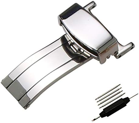 ZLIMSN Watch Buckle - Replacement Stainless Steel Fold Deployment Watch Bands Clasp - 16mm, 18mm, 20mm, 22mm