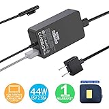 Surface Pro Surface Laptop Charger, 44W 15V 2.58A Power Supply Compatible Microsoft Surface Pro Surface Laptop Surface Pro 3 Pro 4 Surface Go &amp; Surface Book with 6.2ft Power Cord and Carrying Pouch