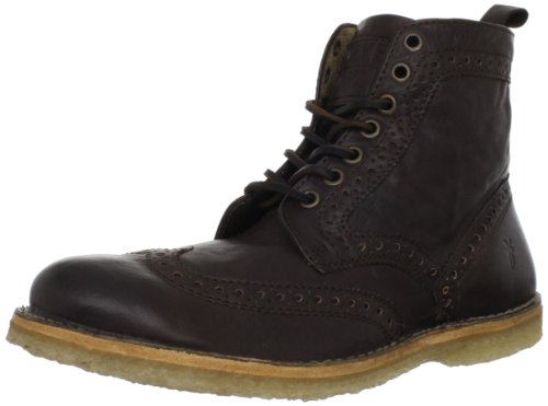 FRYE Men's Hudson Wingtip Boot Chocolate 9.5 M US