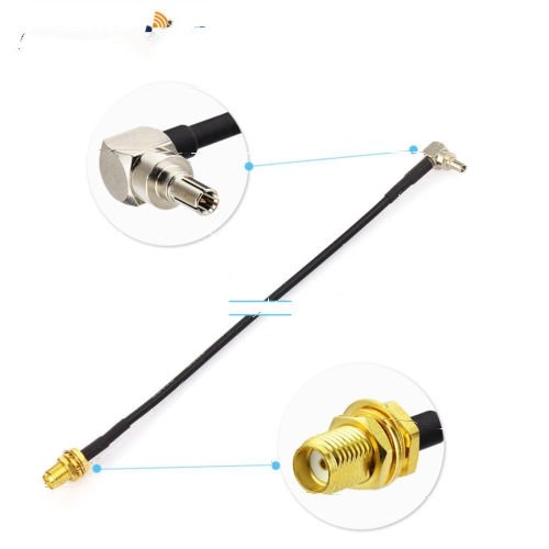 RF CRC9 Male Right Angle to SMA Female 4G LTE Antenna Extension Adapter Cable 1m USA Shipping