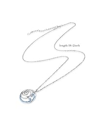 Bellrela - Collar con colgante de plata de ley 925 con diseño de olas del océano