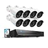 REOLINK 4MP 16CH PoE Security Camera System, 8pcs Wired 1440P Security IP Camera for Indoor and Outdoor, 4K 16CH NVR…