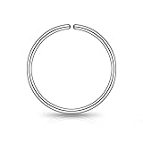 5mm 24 Gauge Sterling Silver Nose Ring Hoop for