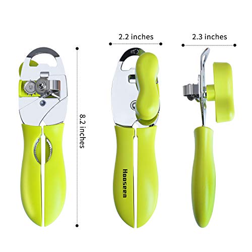 HooSeen Manual Can Opener Stainless Steel and Durable Sharp Edge Metal Blades Heavy Duty Can Opener With Ergonomically Designed Handle - Thumbnail 4
