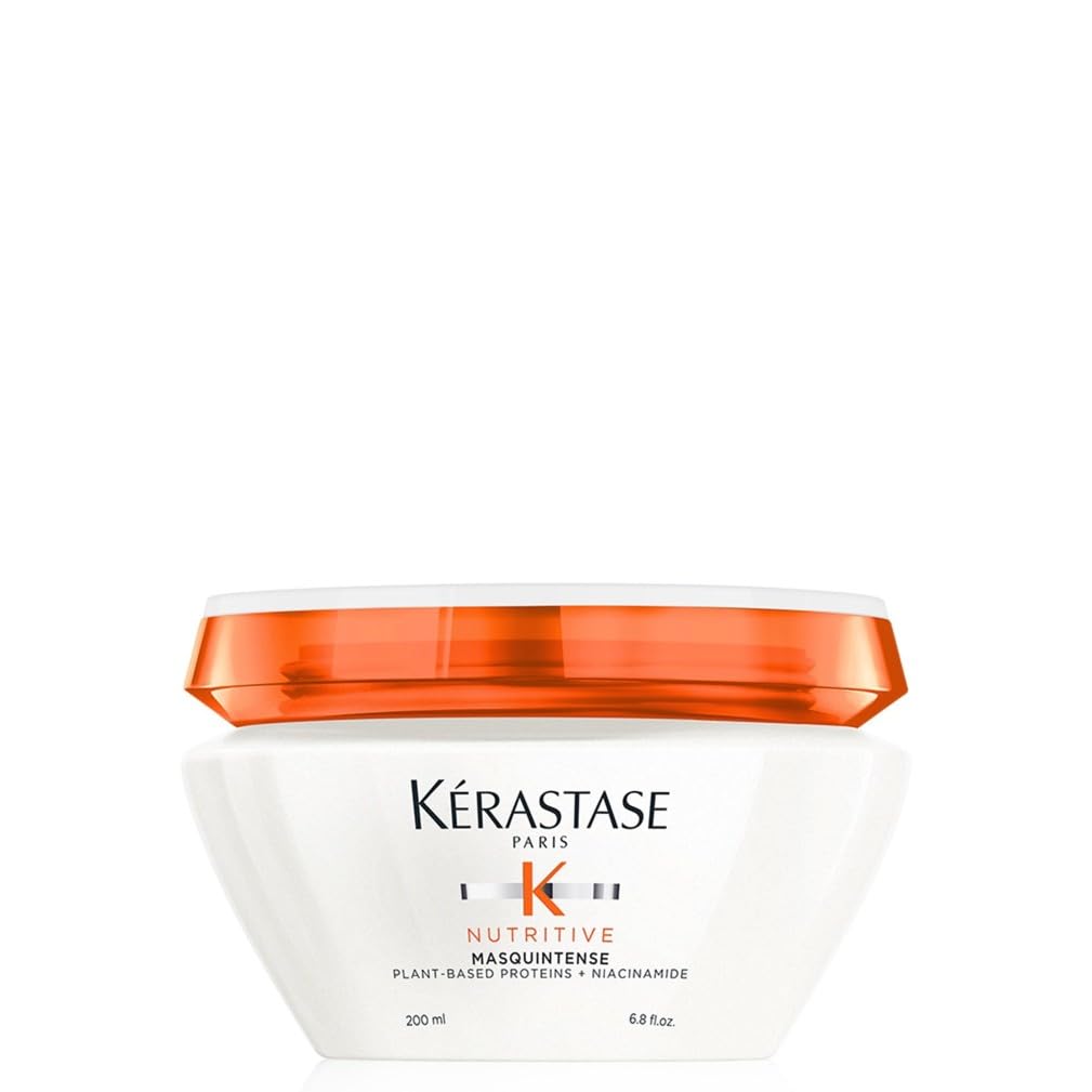 Kérastase Nutritive, Deep Nutrition Soft Mask for Dry and Damaged Fine to Medium Hair, Enriched with Niacinamide and Plant-Based Proteins, Conditions and Adds Softness and Shine, Masquintense, 200 ml