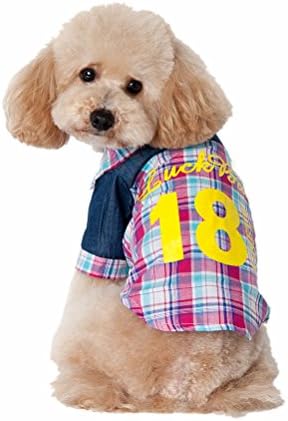 Christmas Uniquorn Hot 2016 New Dog Clothes Plaid Shirt Couple Checkered Shirt 18 Denim Shirt Pet Clothing