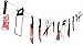 bluecookies Bloody Weapons Garland Props for Halloween Decorations, 2.4 m, 12 Piece