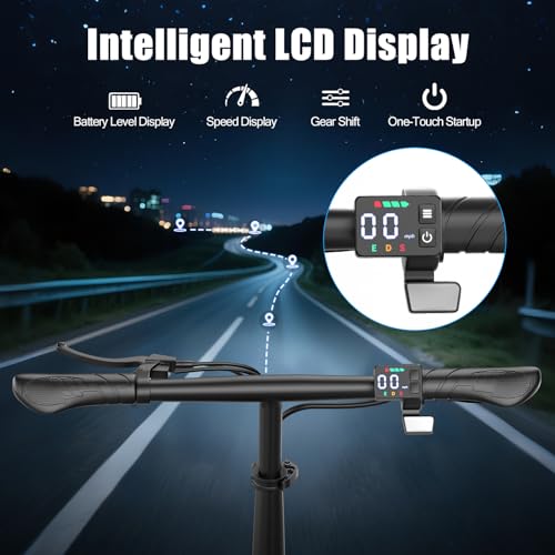 1400W Peak Motor Electric Scooter for Adults, 65 KM of Range Scooter with Seat, 48KM/H Top Speed, 48V Battery, Dual Suspension, Foldable E Scooter for Cargo, Commuting