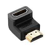 UGREEN HDMI 90 Degree Right Angle Adapter Gold Plated High Speed HDMI Male to Female Connector Adapter for Roku TV Stick