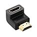 UGREEN HDMI 90 Degree Right Angle Adapter Gold Plated High Speed HDMI Male to Female Connector Adapter for Roku TV Stick
