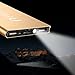 GETIHU 10000mAh Universal  Ultra Slim Portable Charger with LED Flashlight and 2 USB Ports - Gold
