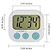 3 Pack Digital Kitchen Timer Magnetic Back Big LCD Display Loud Alarm Minute Second Count Up Countdown With ON/OFF Switch For Kitchen, Homework, Exercise, Game(3 White)