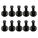 eForwish Bathroom Towel Hooks, Round Coat Hooks, Sturdy Wall Mounted Robe Hook, Aluminum Heavy Duty Clothes Hanger, Wall Towel Hooks for Bathroom Bedroom Kitchen (10 Packs,Black)
