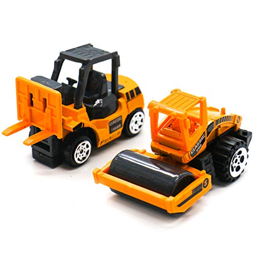 HUELE Set of 6 Mini Construction Play Vehicles Toy Set Assorted Truck Cars Boys Toys - Thumbnail 4