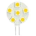 HERO-LED  SG4-6T-DW Side Pin G4 LED Disc Halogen Replacement Bulb, 1.2W, 10-15W Equal, Daylight White 5000K, 5-Pack(Not Dimmable)