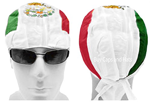 Mexican Flag Bandana Wrap Cotton Motorcycle Mexico Do Rag Buy Caps and Hats