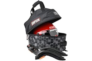 Simpson Racing 23405 Helmet and FHR Combo Bag 2020 Black/Gray