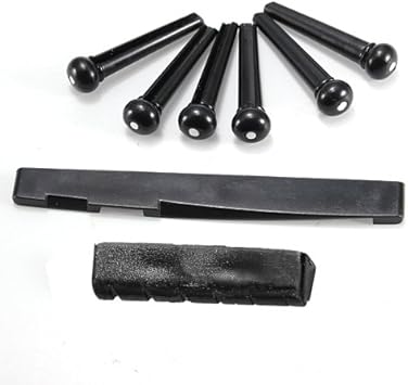 Black Bone Acoustic Guitar Saddle - Black Acoustic Guitar Bone Bridge Pins Nut Saddle Part Set Amazon Ca Musical Instruments Stage Studio