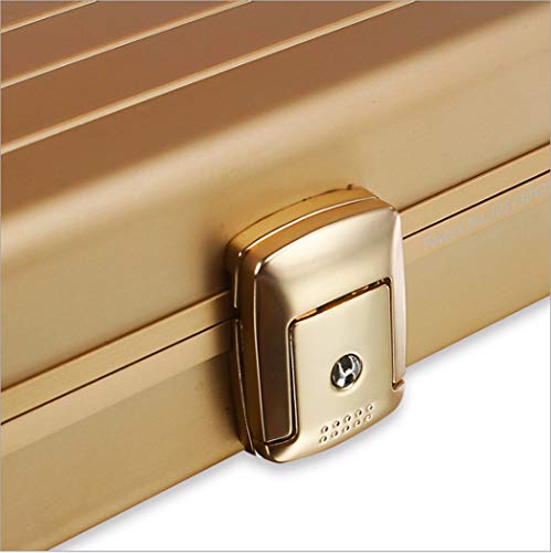 LHFJ Cigar Humidor Cedar Wooden Aluminum-Magnesium Alloy Cigar Box Mini Portable Cigar Organiser Travel,Business Trip