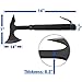 Yes4all Outdoor Camping Hunting Survival Steel Axe with Spike Including Sheath H269 (Axe H269 + Fire Starter) - ²H42IZ