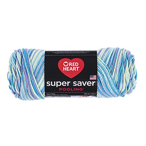 RED HEART E300P.8532 Super Saver Yarn, Pooling - Stillwater