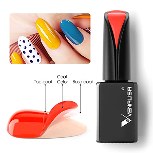VENALISA 15ml Dark Red Gel Nail Polish, Deep Cherry Red Gel Polish Color Soak Off UV LED Nail Gel Polish Nail Art Starter Manicure Salon DIY at Home, 0.53 OZ - Image 10