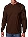 Gildan Ultra Cotton 6 oz. Long-Sleeve T-Shirt, Medium, DARK CHOCOLATE