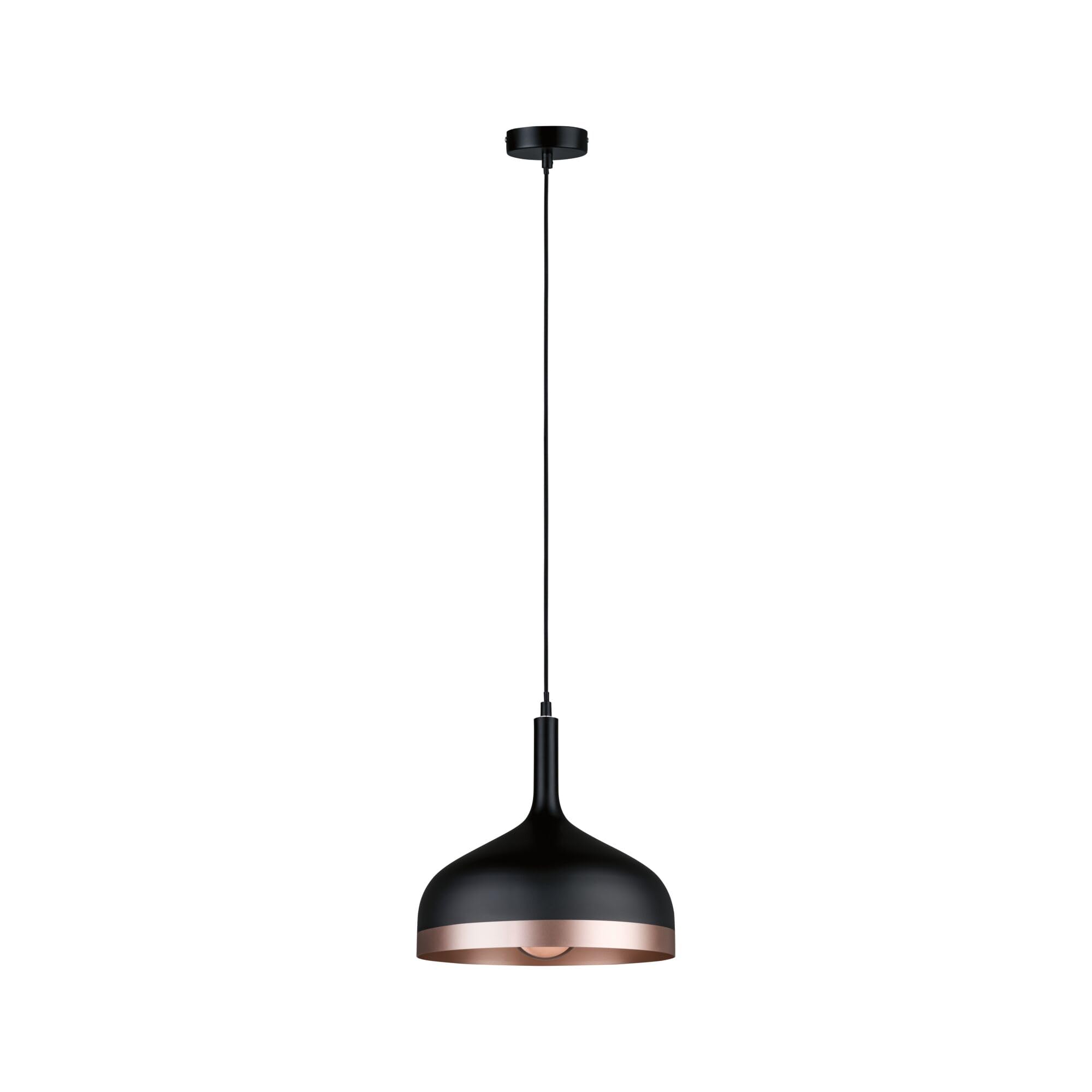 Paulmann 79629 Neordic Embla Pendant luminaire max. 1x20W Pendant lamp for E27 Lamps Ceiling lamp Black/Copper matt 230V Metal Without lamp