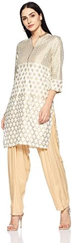 W for Woman Straight 3/4th Sleeve Viscose Casual Kurta for Ladies