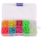 Dr.Fish Fishing Bead Bait Eggs Kits Floating Ball Stopper Plastic with Box Glow Round Luminous Saltwater Freshwater Salmon Trout 500-3000pcs