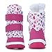 CIOR Fantiny Toddler Winter Snow Boots for Boy and Girl Outdoor Waterproof with Fur Lined Little Kids U118WXZ011,Pink,25
