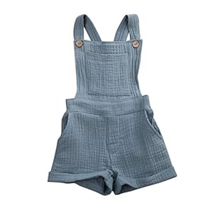 N / A Whitzard baby-overall van katoen en linnen, voor zuigelingen, kruipbroek, kinderen, jongens, meisjes, tuinbroek…