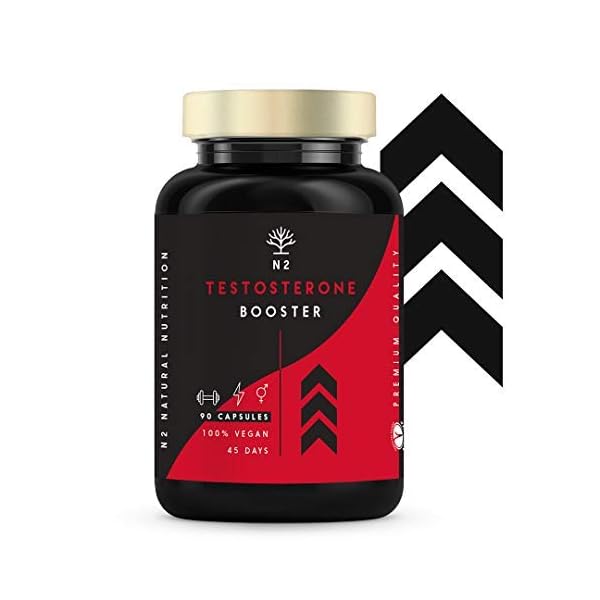 Testosterone-Booster-for-Men-Strength-Energy-Performance-Reduces-Fatigue-Contributes-to-Normal-Test-Levels-Fenugreek-Ginseng-Maca-Zinc-B6-90-Vegetable-Capsules-UK-VEGAN-CertifiedN2-Natural-Nutrition Testosterone Booster for Men. Contributes to Normal Test Levels. Fenugreek, Maca, B6, Ginseng, Zinc, L-Taurine, Black…