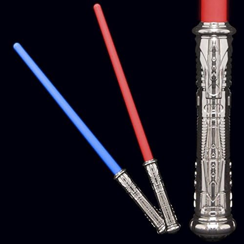 Set Of Two Led Light Up Action Color Changing Sword With Motion Activated Sound. By Blue Green Novelty
