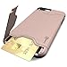 CoverON [SecureCard Series] Fit iPhone 8 Plus Case with Card Holder, iPhone 7 Plus Case, Protective Hybrid Cover with Card Slot and Kickstand Case for Apple iPhone 8 Plus/iPhone 7 Plus - Rose Gold