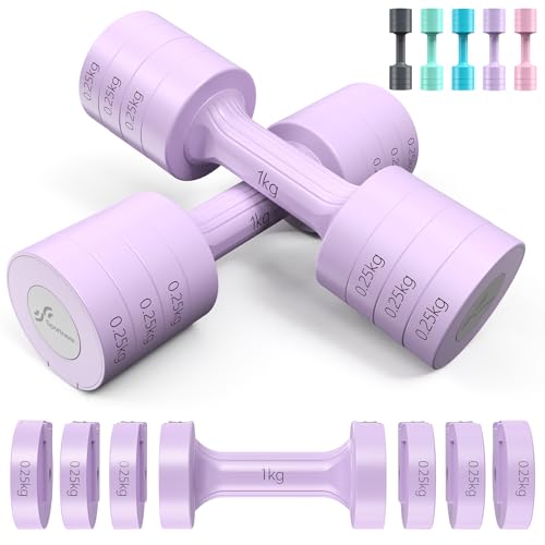 Sportneer Verstellbare Hanteln Set – 4-in-1 Hanteln Frauen Set je 1–2,5 kg