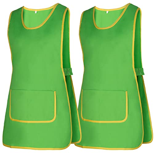 MISEMIYA - Package 2 Units - Cleaning Apron Work Uniform Clinical Medical Cleaning Veterinary Sanitary Hospitality- Ref.868 - Medium, Green 21