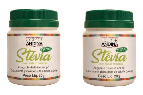 Adoçante Stévia Color Andina 20g-2 potes